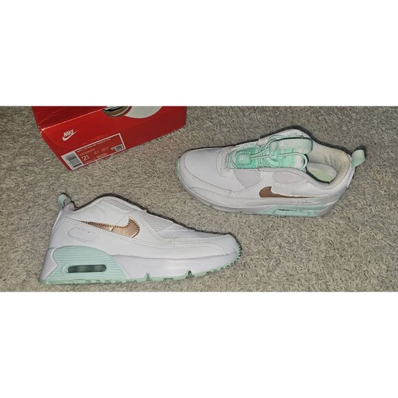 Nike Air Max 90 Toggle PS White Mint Sneaker's size 2.5y - Picture 1 of 7